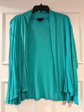 Espresso Teal Knit Cardigan Size Medium